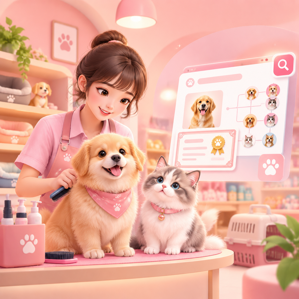 宠物血统证书查询系统场景图
